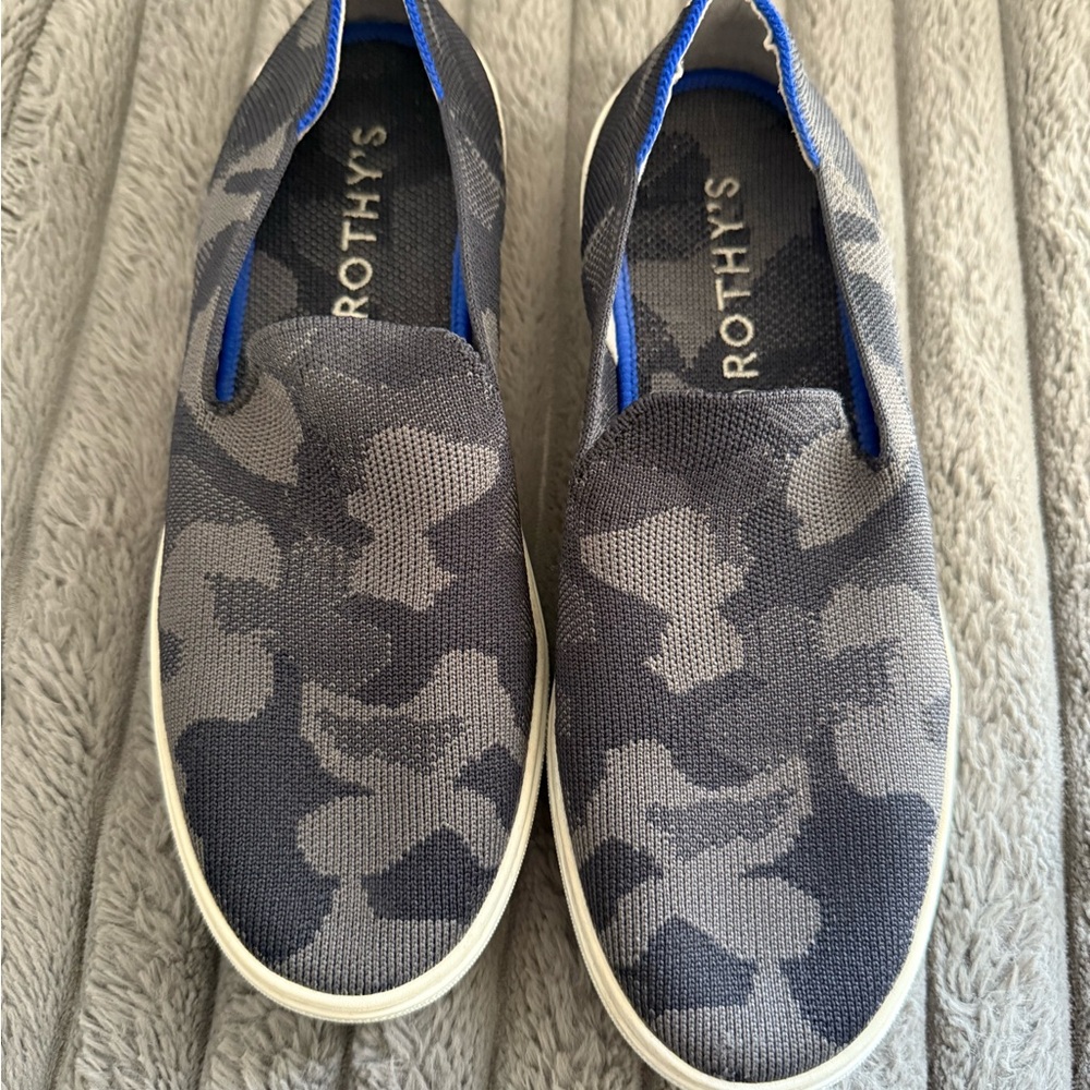 Rothy's Gray and Blue Loafers Slip-On Shoes